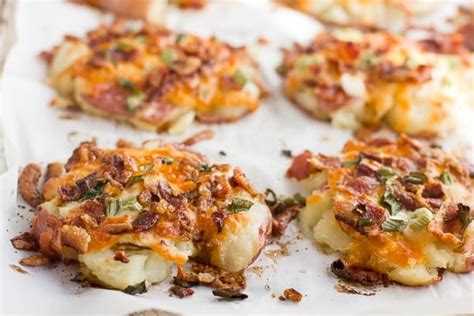 Bacon And Cheddar Smashed Red Potatoes Recipe