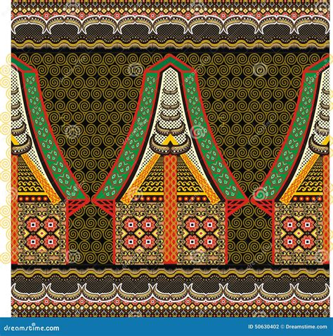 Indonesian Batik Motif Stock Illustration - Image: 50630402