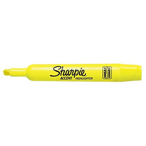 Sharpie Accent Tank Style Highlighter Fluorescent Yellow Chisel Tip