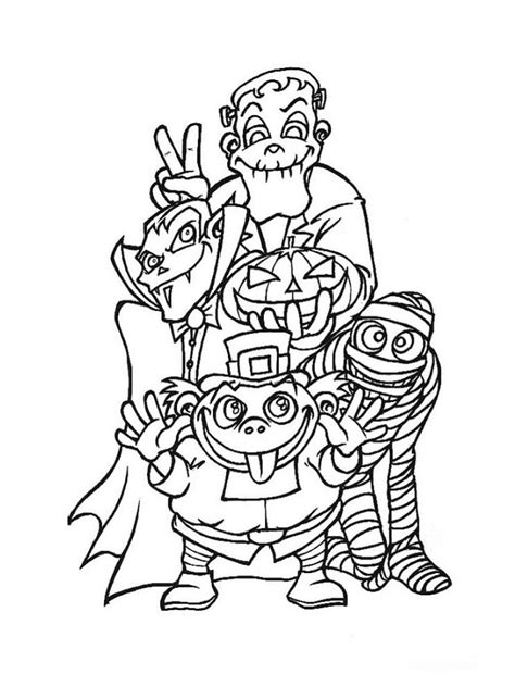 Coloriage Monstre Dhalloween Dessins à Imprimer Gratuitement