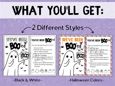 Youve Been Booed Printable Weve Been Bood Sign Neighborhood Halloween Activity Halloween