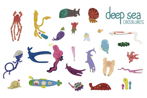 Deep Sea Creatures Bundle Graphic by ellette.lorelei · Creative Fabrica