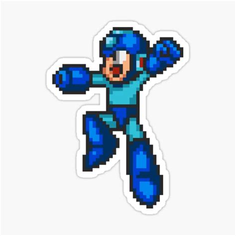 "Mega Man Jump Sprite" Sticker for Sale by SpriteGuy95 | Redbubble