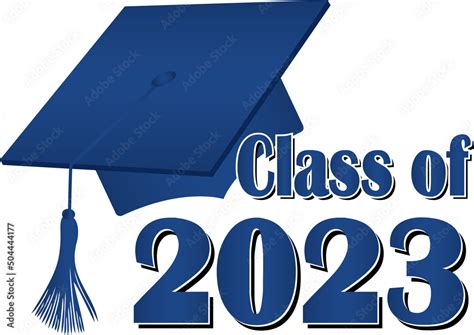 Blue Class of 2023 Graduation Cap Stock Vector | Adobe Stock