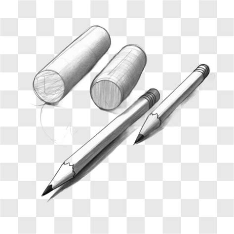 Download Artistic Drawing of Two Pencils and Paper Sketches Online ...