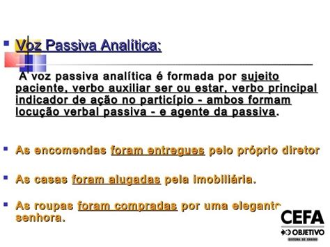 O Que é Voz Passiva Analitica? cite exemplos - brainly.com.br