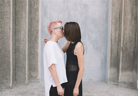 Real Lesbian Couple In Love By Stocksy Contributor Alexey Kuzma Stocksy