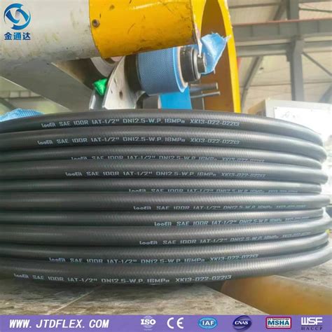 Steel Wire Braid Sae R At Oil Resistant Excavator Hose Hydraulic