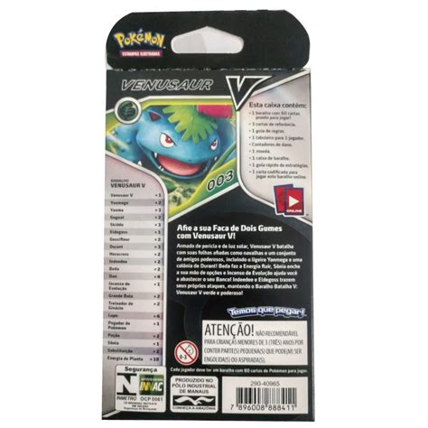 Jogo De Cartas Pokemon Baralho Batalha V Venusaur