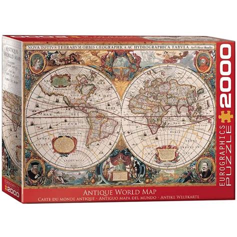 Comprar Puzzle Eurographics Piezas Antiguo Mapa Del Mundo