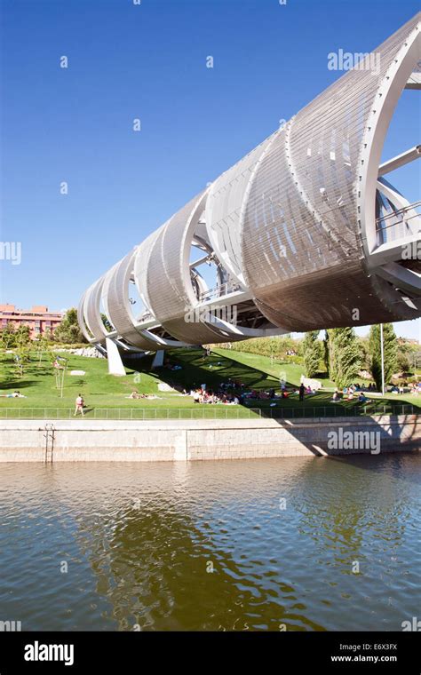 Monumental Bridge Of La Arganzuela Or Perrault Bridge Madrid Stock