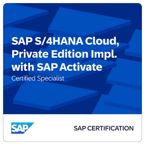 Sap Certified Specialist Sap S Hana Cloud Private Edition Impl