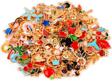 Amazon SANNIX 170Pcs Jewelry Making Charms Assorted Gold Plated