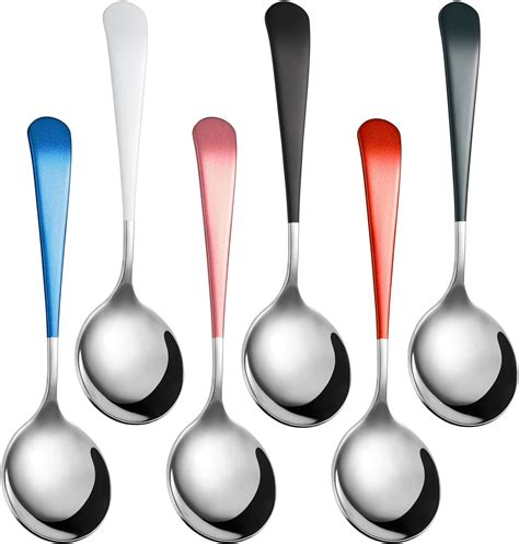 Amazon Soup Spoons Stainless Steel Round Spoons Set Of 6 Heavy