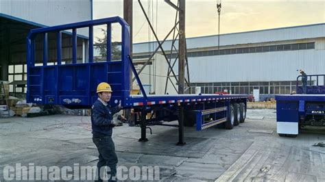 Cimc Tri Axle 40ft Container Flatbed Trailer For Sale In Guam