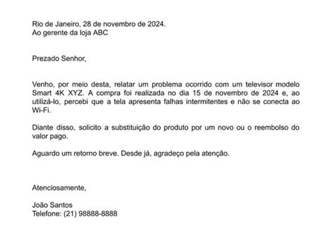 Carta de reclamação: como fazer e estrutura (com exemplos para copiar ...