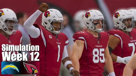 【nfl】week 12 Simulation｜los Angels Chargers Vs Arizona Cardinals｜madden