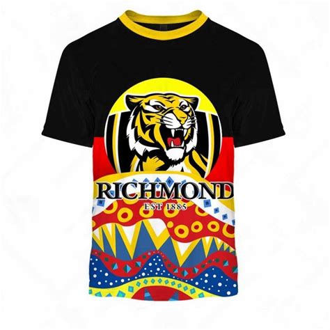 Afl Richmond Tigers Dinky Di Lover Aboriginal Flag X Indigenous T Shirt