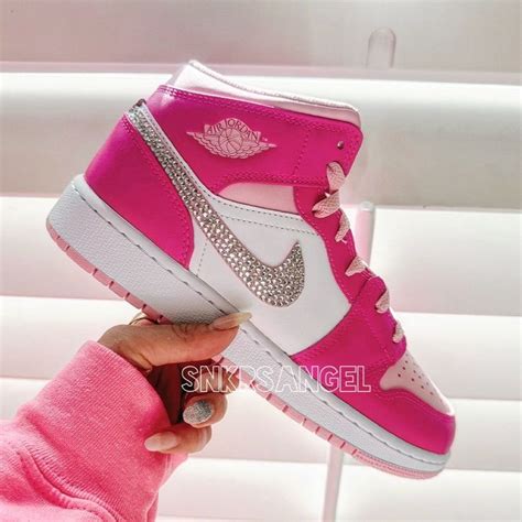 Nike Shoes Nike Custom Air Jordan Mid Barbie Pink Hot Pink