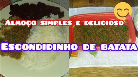 ALMOÇO NO CAPRICHO escondidinho de batata YouTube