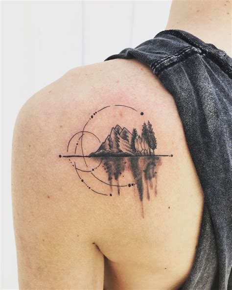 Geometric Mountain Tattoo Trendy Tattoos Simple Tattoos New Tattoos