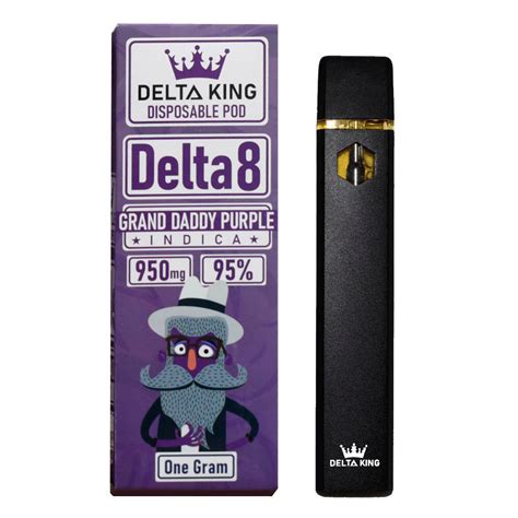 Grand Daddy Purple Delta 8 Vape Disposable 1gr Indica Delta King