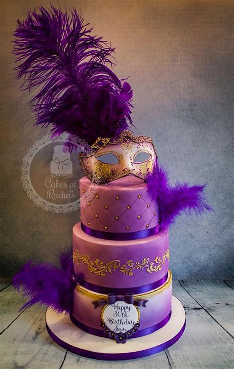 Masquerade Ball Cake Decorated Cake By Cakesatrachels Cakesdecor