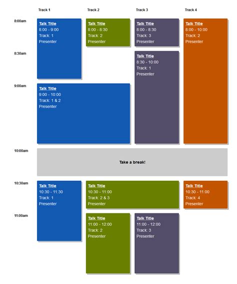 Building A Conference Schedule With Css Grid Css Tricks