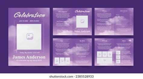 Funeral Program Template Funeral Layout Design Stock Vector (Royalty Free) 2385528933 | Shutterstock