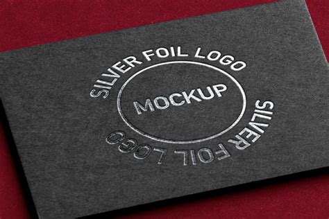 Silver Foil Logo Card Mockup