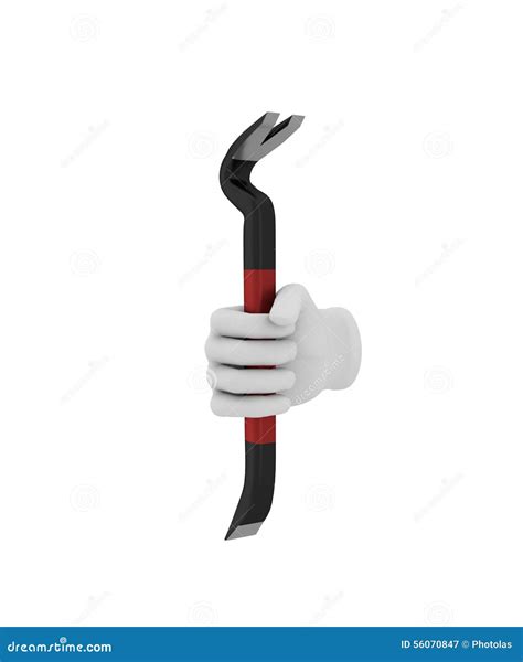 Hand Crowbar Metal Cartoon Vector Illustration 283497447