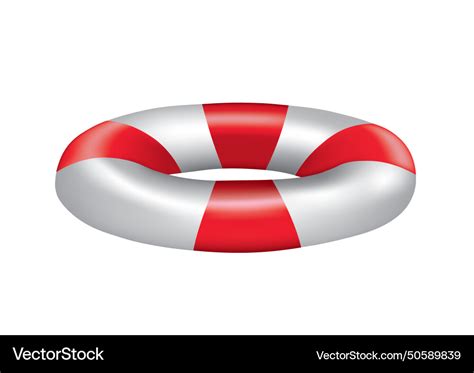 Life saving float red and white Royalty Free Vector Image