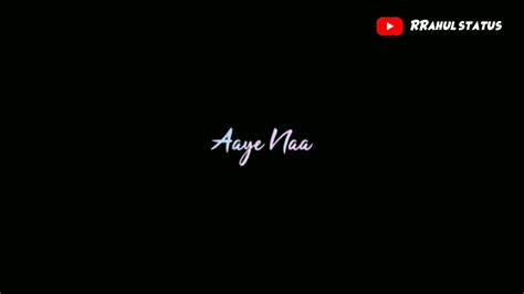 Tujhe Jitna Mai Pyar Karu Yara Black Screen Whatsapp Status Rrahul