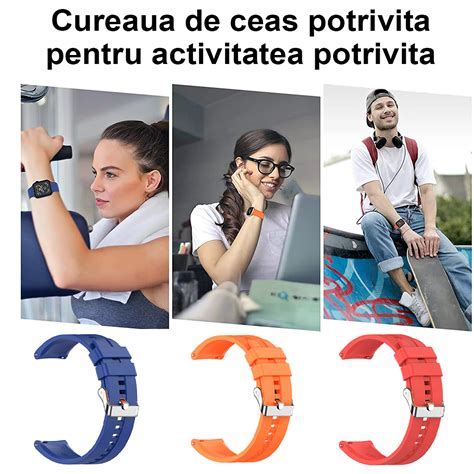 Curele Ceas Pentru Smartwatch Set Bucati Din Silicon Latime Mm