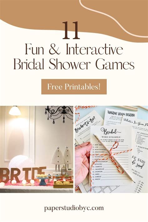 11 Free Printable Wedding Shower Games