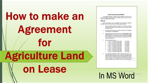 Farm Land Lease Agreement Template Sfiveband