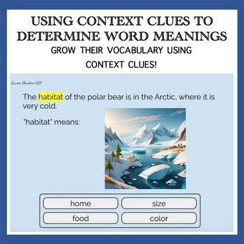 Context Clues Word Meanings By Lauren Christine Slp Tpt