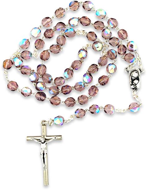 Download Purple Crystal Rosary Beads - Transparent Background Rosary ...