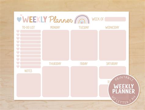 Printable Weekly Planners Cute