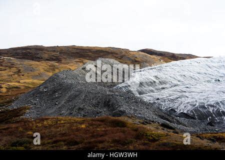 A Pile Of Rock Sediment And Silt Debris Deposited By The Leading Edge