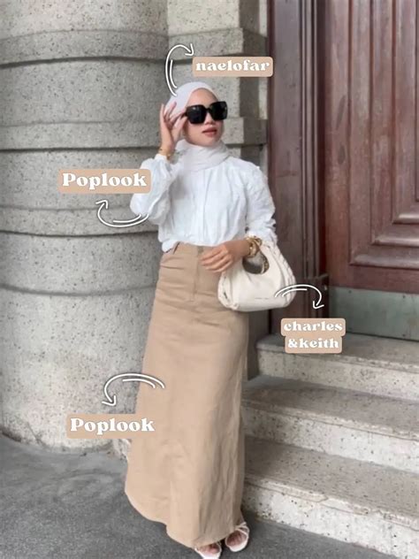 Beige Jeans Skirt Lookbook Petite Edition Galeri Disiarkan Oleh