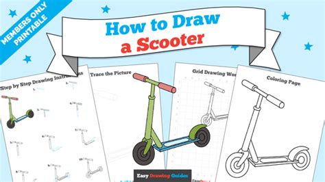 How to Draw a Scooter - Really Easy Drawing Tutorial