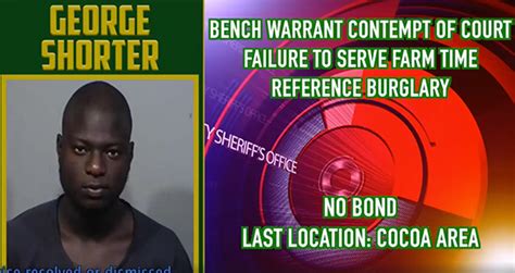 VIDEO Brevard County Sheriffs Office Names George Shorter Fugitive Of