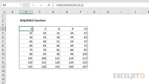 How To Use The Excel Sequence Function Exceljet