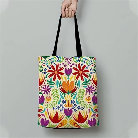 Buy Crazy Corner Colorful Patterned Floral Tote Bag Online