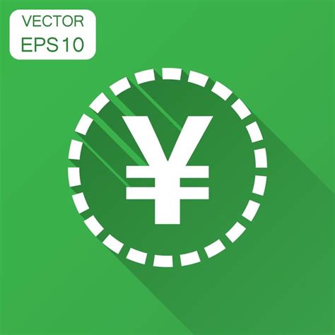 Icono Vectorial De Moneda De Dinero De Yen Yuan En Estilo Plano