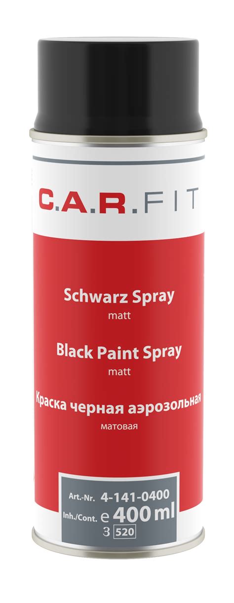 CARFIT LAKIER AKRYLOWY CZARNY MAT SPRAY 400ML 4 141 0400 Za 25 80