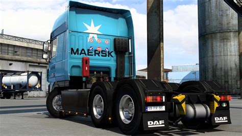 Ets Skin Maersk Daf Xf V Trucks Daf Skins Mod F R