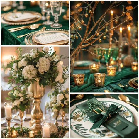 Lush Emerald Green and Gold Wedding Theme Ideas