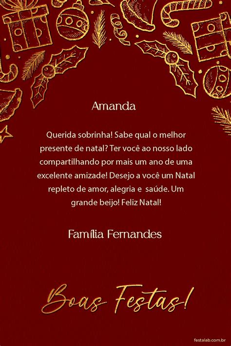 Cartão De Natal Modelo - 40 Modelos de Cartão de Natal para editar | FestaLab